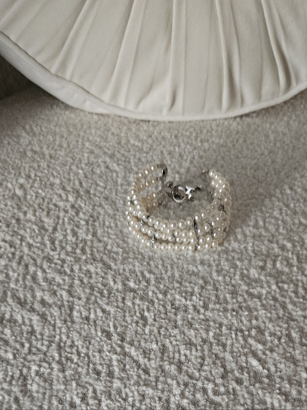 Cultured Pearl Multi-Strand  Bracelet in White